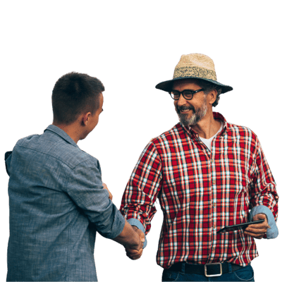 Farmer meeting a banker